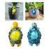 Hanging Planter with Sea Turtle Sculpture for Outdoor Planter Display -blue